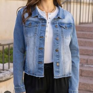 Grace & Lace Light Blue Denim Jacket